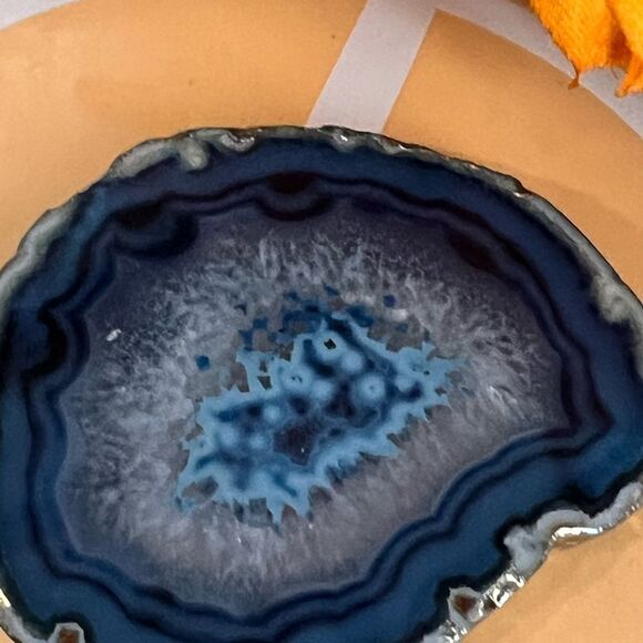 Reversible Blue Agate Stone Pendant.  #JW7 - Picture 7 of 9